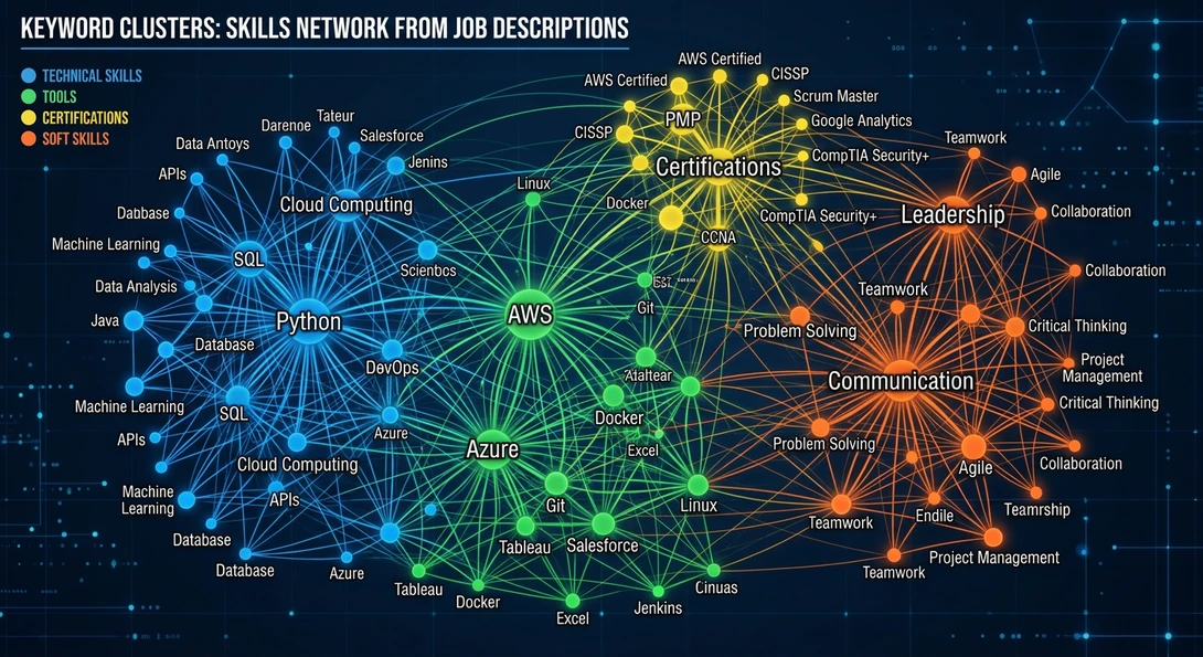 Keyword clusters from job description data