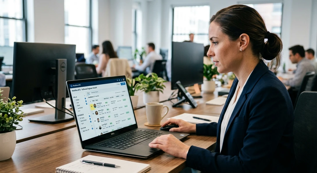 Recruiter searching candidates in ATS database