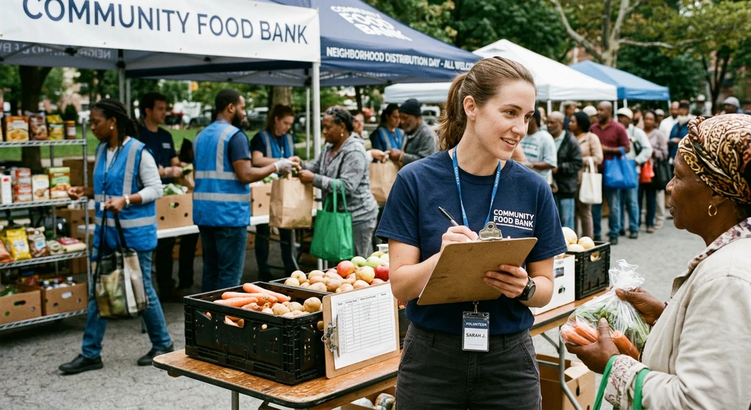 Volunteer tracking impact metrics at community event